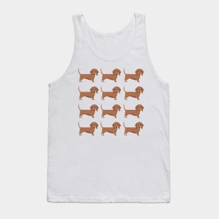 Brown Dachshund dog breed cute pattern Tank Top